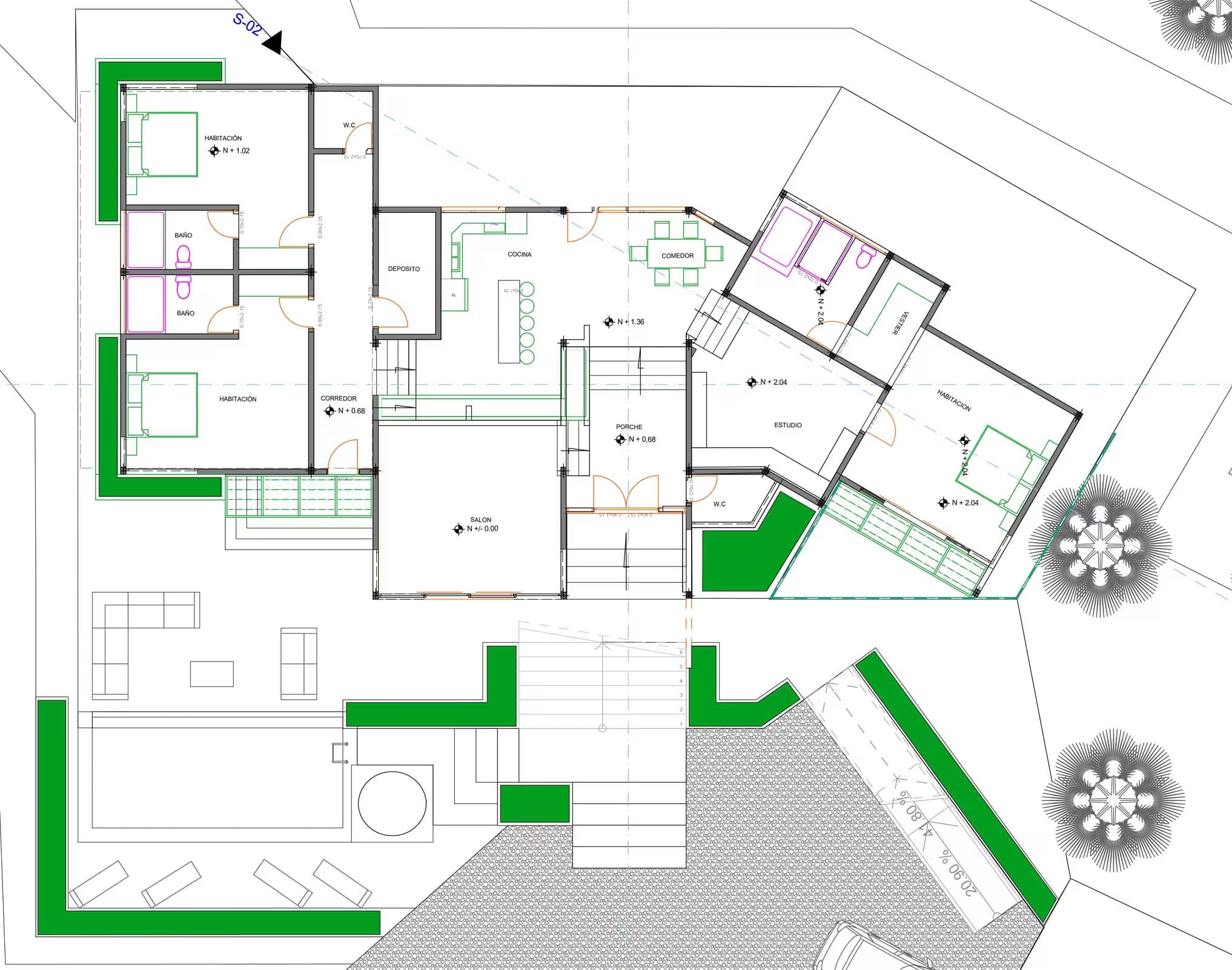 plano de la construcción de una casa en Valencia